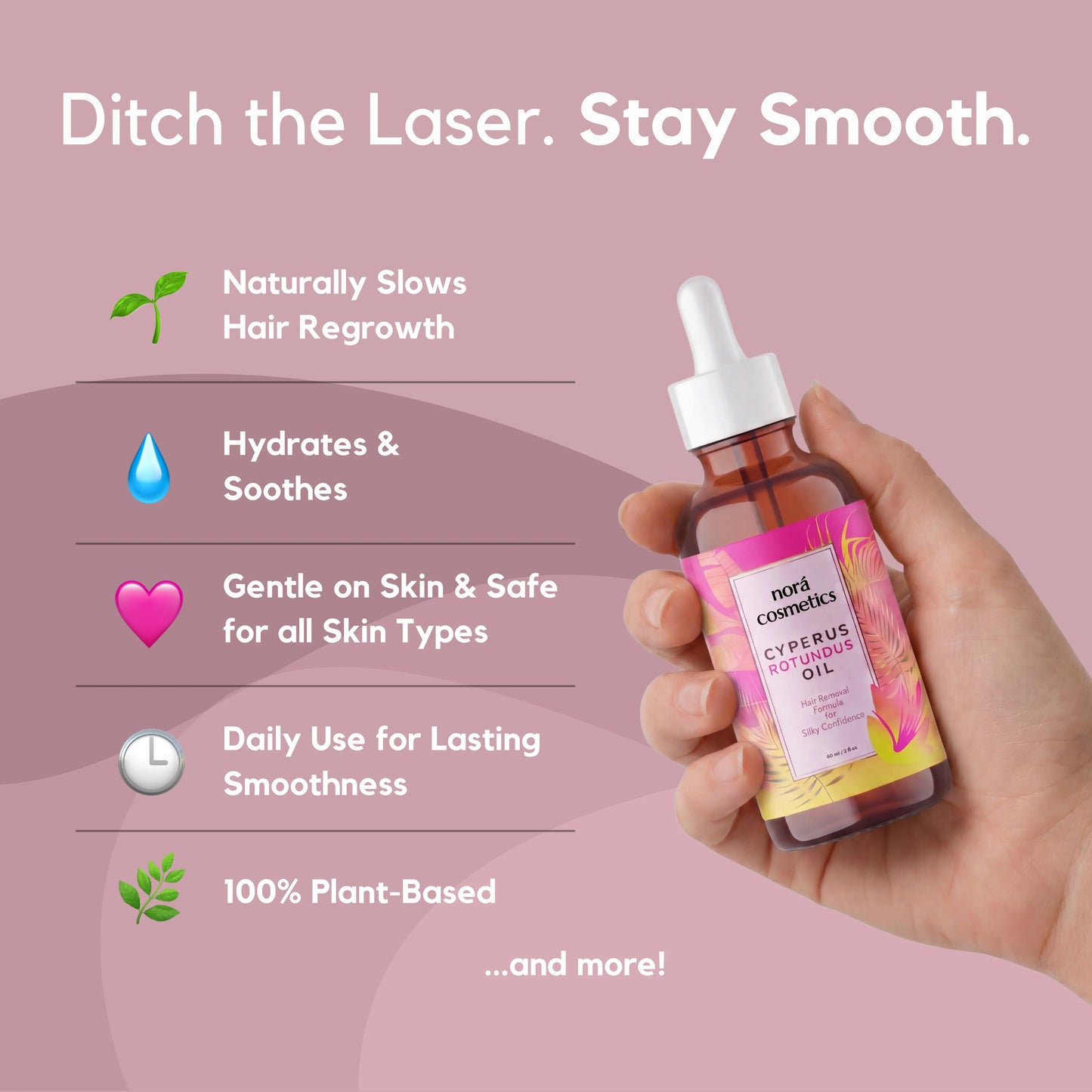 Norá Cosmetics Natural Hair Reduction Oil